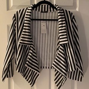 Black and white stripped blazer